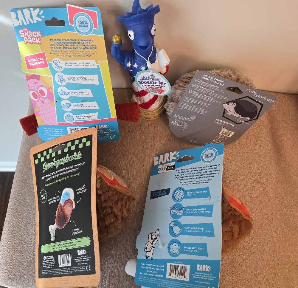 Dog Toy Bundle – BARK & Playology Plush Set (5‑Pack, All Dog Sizes) - Picture 3 of 15